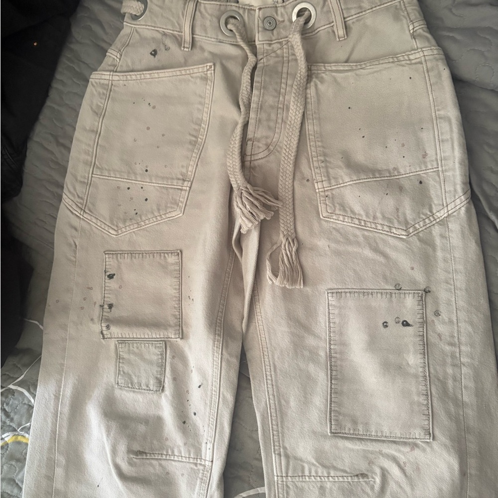 Free people moxie barrel jeans jetty color size 24
